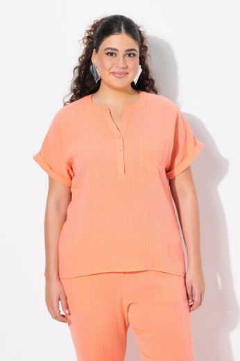Plus size veliki brojevi Bluza kratkih rukava V izreza za punije