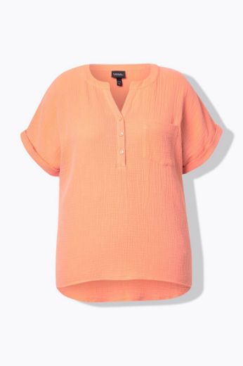 Plus size veliki brojevi Bluza kratkih rukava V izreza za punije