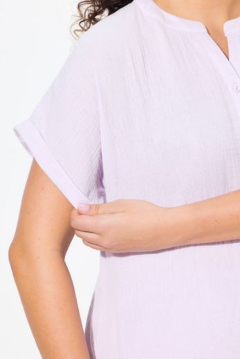 Plus size veliki brojevi Bluza kratkih rukava V izreza za punije