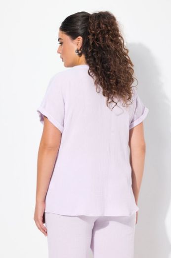 Plus size veliki brojevi Bluza kratkih rukava V izreza za punije