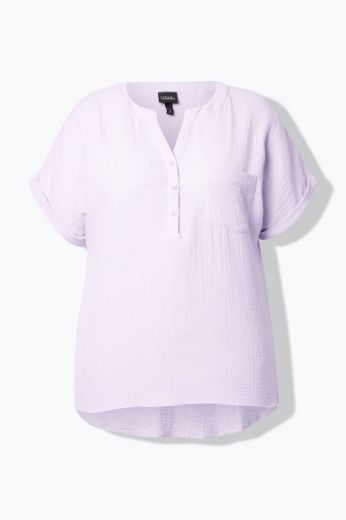 Plus size veliki brojevi Bluza kratkih rukava V izreza za punije