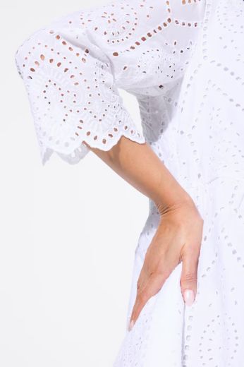Plus size veliki brojevi Haljina midi A kroja 3/4 rukavi za punije