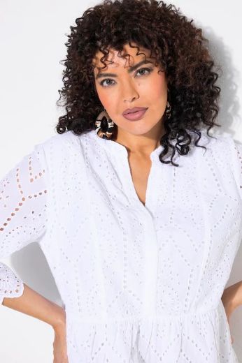 Plus size veliki brojevi Haljina midi A kroja 3/4 rukavi za punije