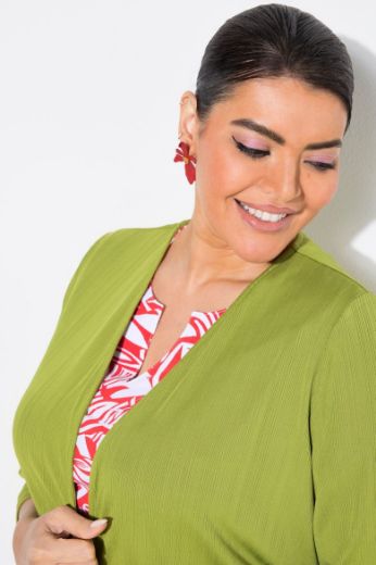 Plus size veliki brojevi Kardigan lagani dužeg kroja s 3/4 rukavima za punije