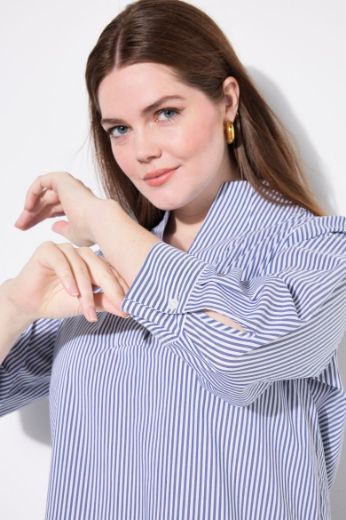 Plus size veliki brojevi Bluza 3/4 rukava na pruge za punije