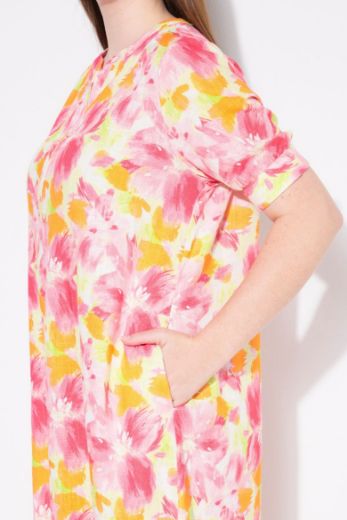 Plus size veliki brojevi Haljina midi kratkih rukava za punije