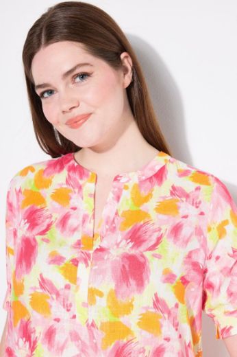 Plus size veliki brojevi Haljina midi kratkih rukava za punije