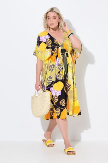 Plus size veliki brojevi Kaftan kratkih rukava V ovratnika za punije