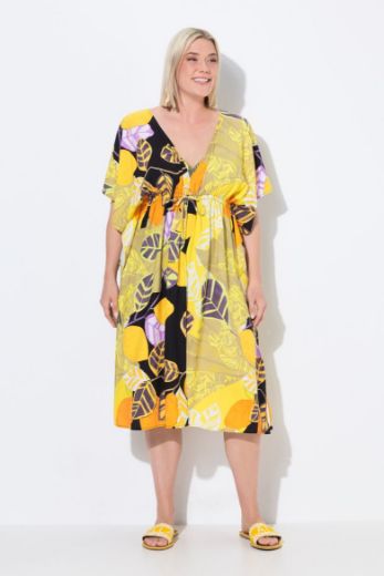 Plus size veliki brojevi Kaftan kratkih rukava V ovratnika za punije