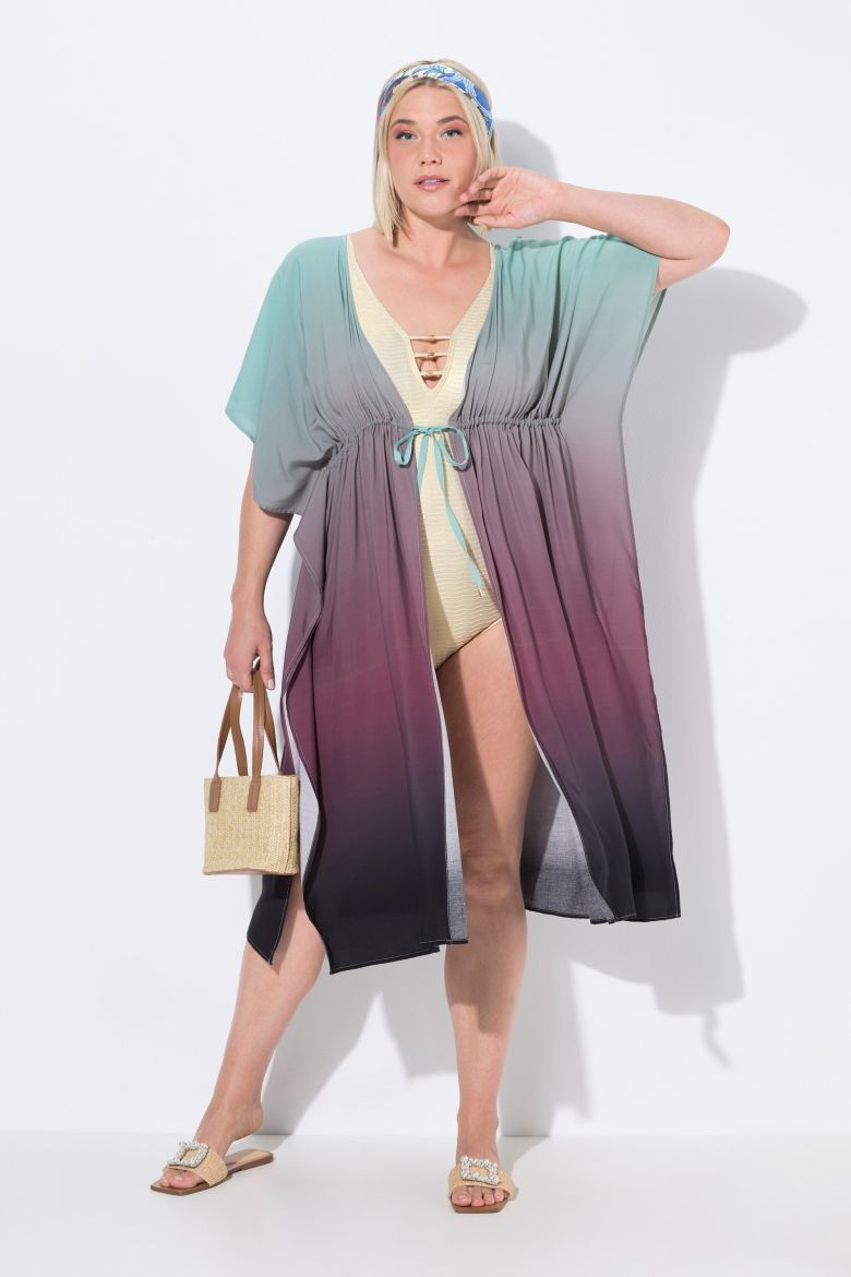 Plus size veliki brojevi Kaftan kratkih rukava V ovratnika za punije