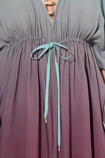 Plus size veliki brojevi Kaftan kratkih rukava V ovratnika za punije
