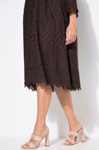 Plus size veliki brojevi Haljina midi A kroja 3/4 rukavi za punije