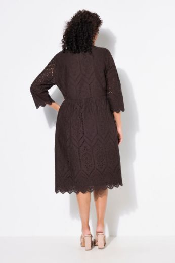 Plus size veliki brojevi Haljina midi A kroja 3/4 rukavi za punije