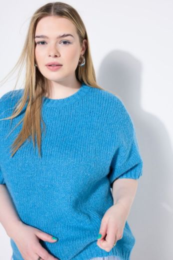 Plus size veliki brojevi Pulover polu rukava okruglog ovratnika za punije