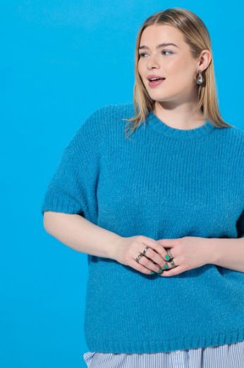 Plus size veliki brojevi Pulover polu rukava okruglog ovratnika za punije