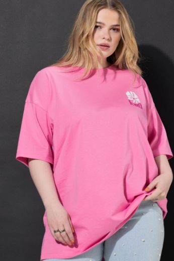 Plus size veliki brojevi Majica kratkih rukava šireg kroja za punije
