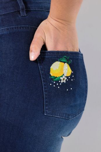 Plus size veliki brojevi Traperice Capri za punije