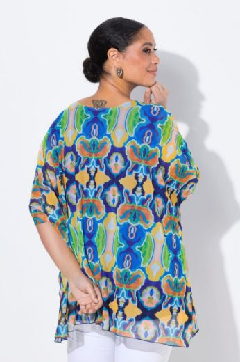 Plus size veliki brojevi Bluza kratkih rukava šireg kroja za punije