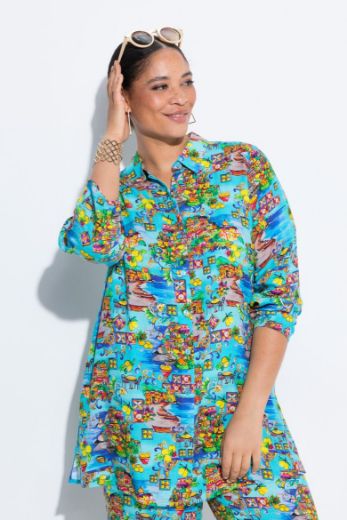 Plus size veliki brojevi Bluza dugih rukava dužeg A kroja za punije
