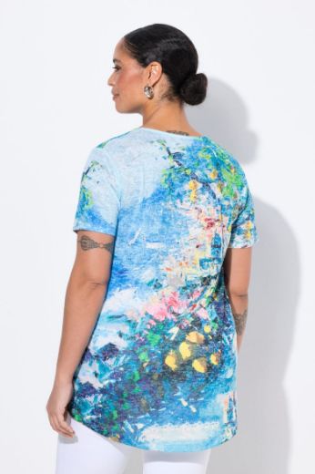 Plus size veliki brojevi Majica kratkih rukava V ovratnika za punije