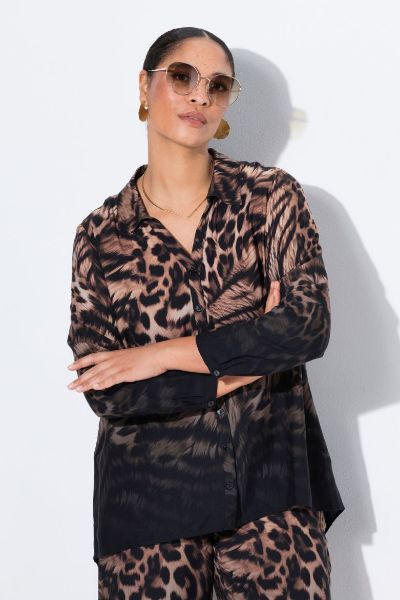 Veliki brojevi Bluza dugih rukava A kroja moda za punije