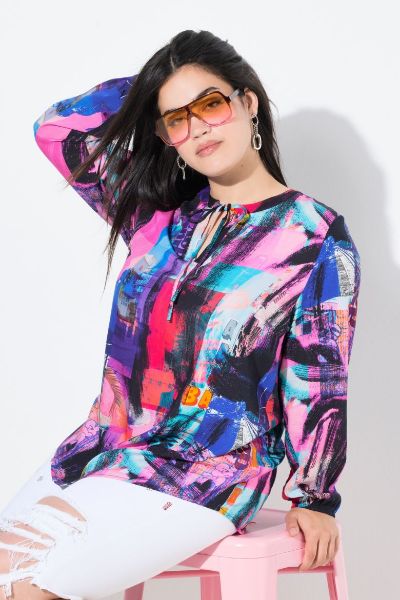 Veliki brojevi Bluza dugih rukava A kroja moda za punije