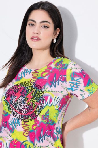 Plus size veliki brojevi Majica kratkih rukava okruglog ovratnika za punije