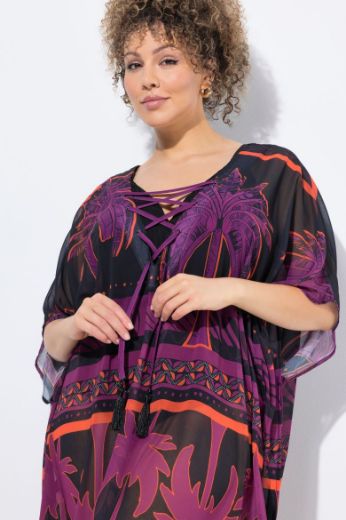 Plus size veliki brojevi Tunika šireg kroja s motivom palme za punije