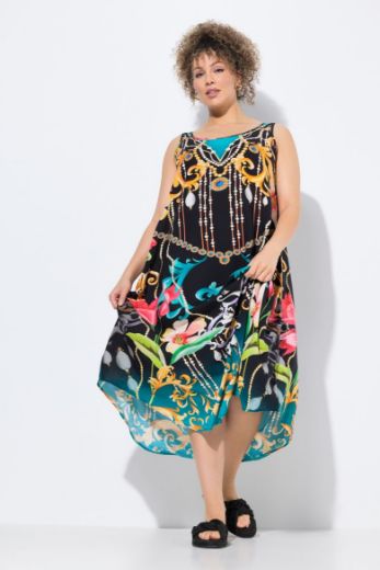 Plus size veliki brojevi Haljina maxi bez rukava A kroja za punije