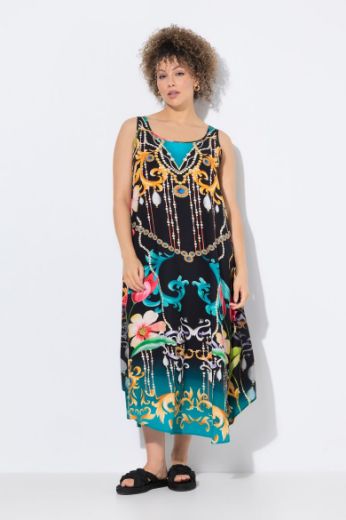 Plus size veliki brojevi Haljina maxi bez rukava A kroja za punije