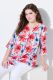 Veliki brojevi Bluza 3/4 rukava od mješavine lana moda za punije