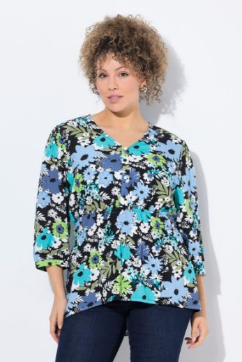 Plus size veliki brojevi Bluza 3/4 rukava V ovratnika za punije