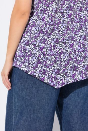 Plus size veliki brojevi Majica kratkih rukava okruglog ovratnika za punije