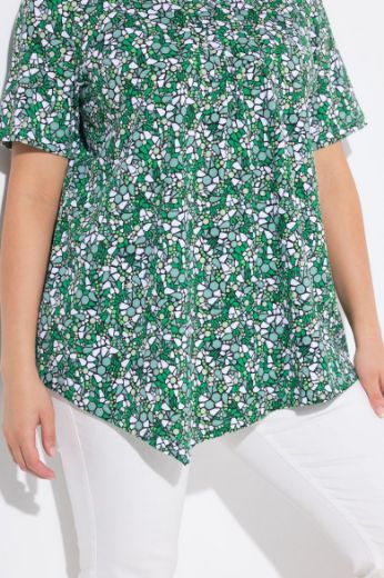 Plus size veliki brojevi Majica kratkih rukava okruglog ovratnika za punije