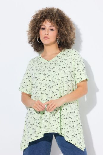 Plus size veliki brojevi Majica kratkih rukava V ovratnika za punije