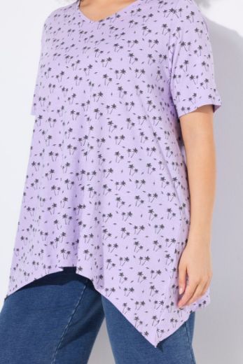 Plus size veliki brojevi Majica kratkih rukava V ovratnika za punije