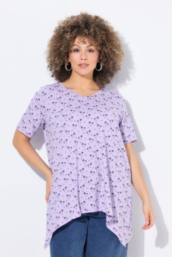 Plus size veliki brojevi Majica kratkih rukava V ovratnika za punije