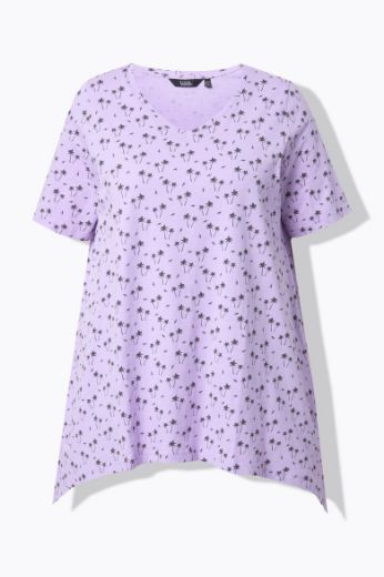 Plus size veliki brojevi Majica kratkih rukava V ovratnika za punije