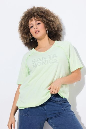 Plus size veliki brojevi Majica kratkih rukava V ovratnika za punije