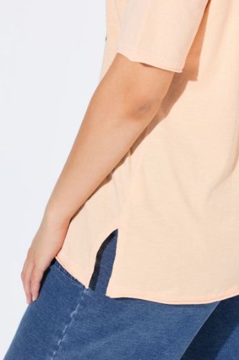 Plus size veliki brojevi Majica kratkih rukava V ovratnika za punije