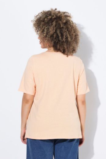Plus size veliki brojevi Majica kratkih rukava V ovratnika za punije