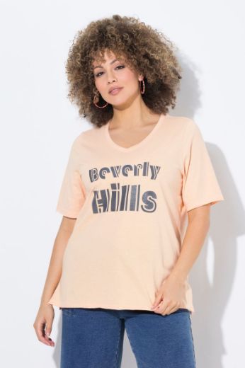 Plus size veliki brojevi Majica kratkih rukava V ovratnika za punije