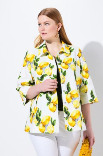 Plus size veliki brojevi Jakna lagana 3/4 rukava na kopčanje za punije