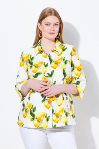 Plus size veliki brojevi Jakna lagana 3/4 rukava na kopčanje za punije