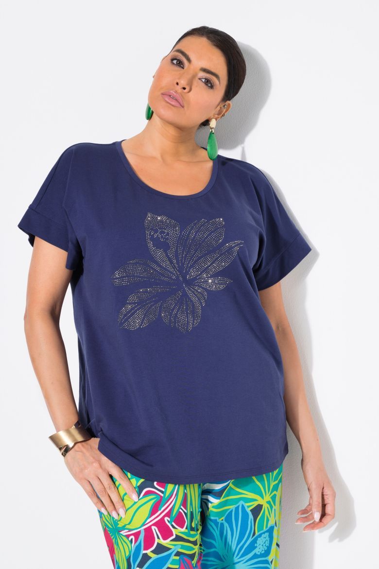 Plus size veliki brojevi Majica kratkih rukava okruglog ovratnika za punije