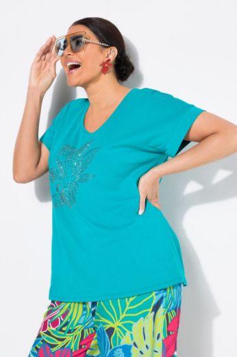 Plus size veliki brojevi Majica kratkih rukava okruglog ovratnika za punije