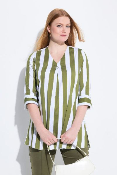 Veliki brojevi Bluza 3/4 rukava A kroja moda za punije