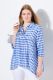 Veliki brojevi Bluza 3/4 rukava karirana moda za punije