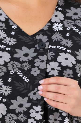 Plus size veliki brojevi Haljina midi kratkih rukava V ovratnika za punije