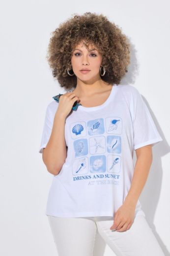 Plus size veliki brojevi Haljina kratkih rukava okruglog ovratnika za punije